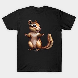 Pixelated Chipmunk Artistry T-Shirt